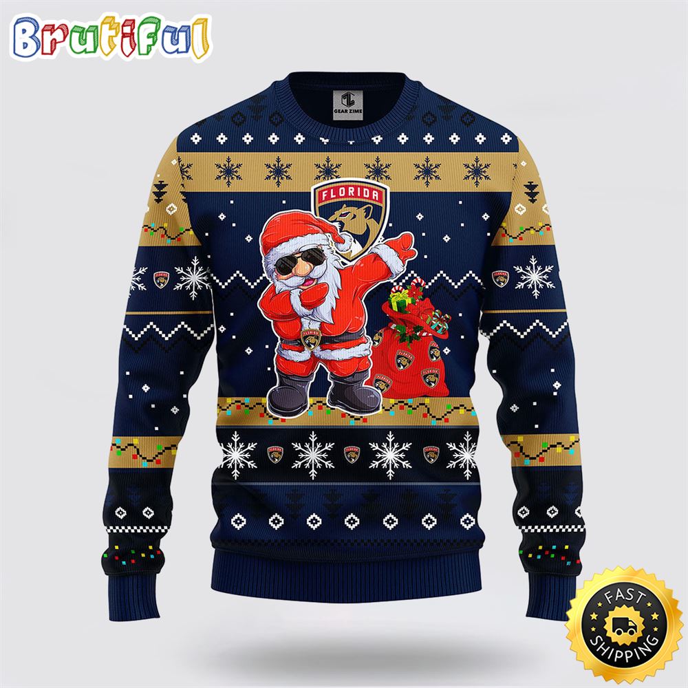 Sportswearmerch Florida Panthers NHL Santa Claus Ugly Christmas Sweater For Fan