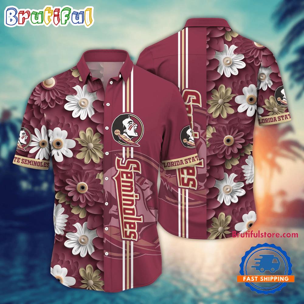 Sportswearmerch Florida State Seminoles NCAA Flower Summer Personalized Hawaiian Shirt For Fan