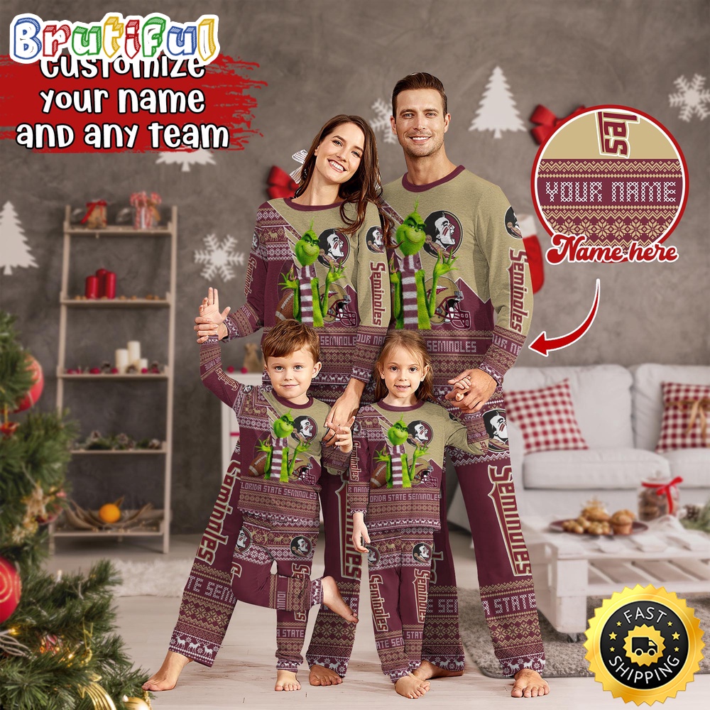 Sportswearmerch Florida State Seminoles NCAA Personalized Pajamas Family For Fan
