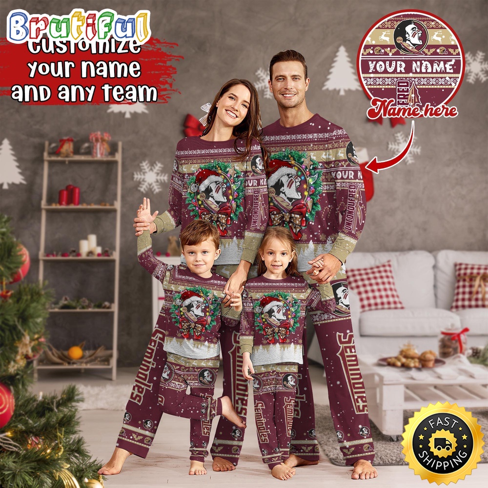 Sportswearmerch Florida State Seminoles NCAA Personalized Pajamas Family For Fan