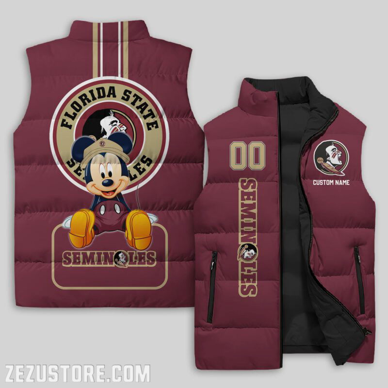 Sportswearmerch Florida State Seminoles NCAA Sleeveless Puffer Jacket For Fans