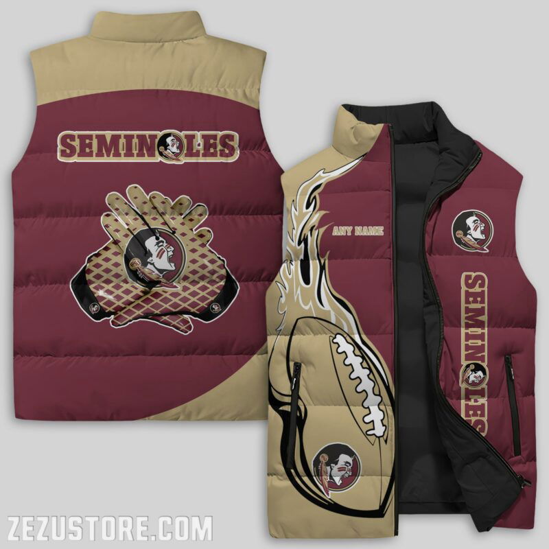 Sportswearmerch Florida State Seminoles NCAA Sleeveless Puffer Jacket For Fans