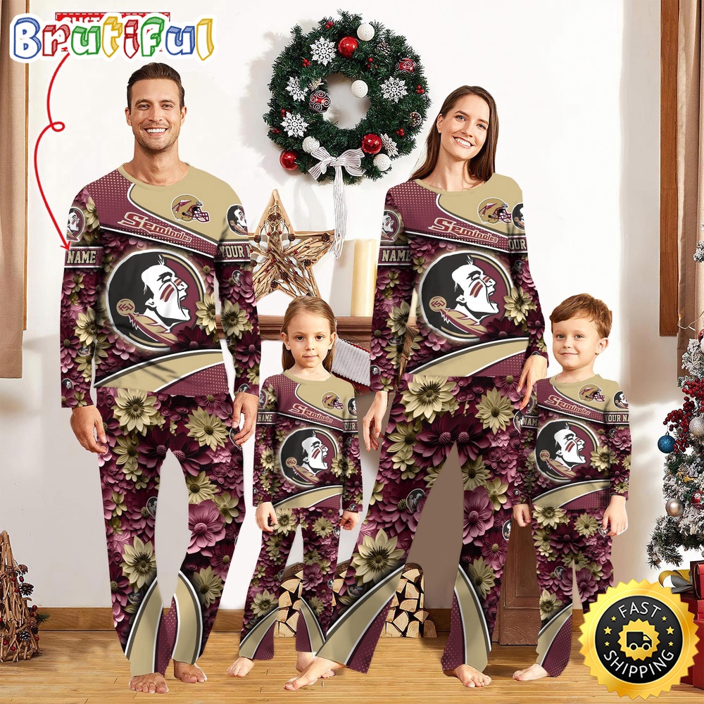 Sportswearmerch Florida State Seminoles NCAA Sport Fans Personalized Pajamas Family For Fan