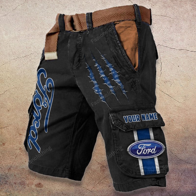 Sportswearmerch Ford Car Denim Short For Fan