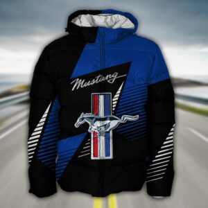 Sportswearmerch Ford Car -Mustang Car Puffer Jacket For Fan