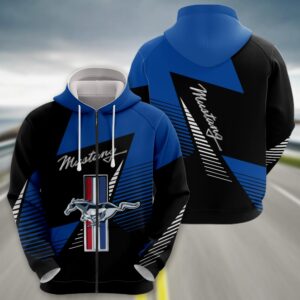 Sportswearmerch Ford Car -Mustang Car Zip Hoodie For Fan