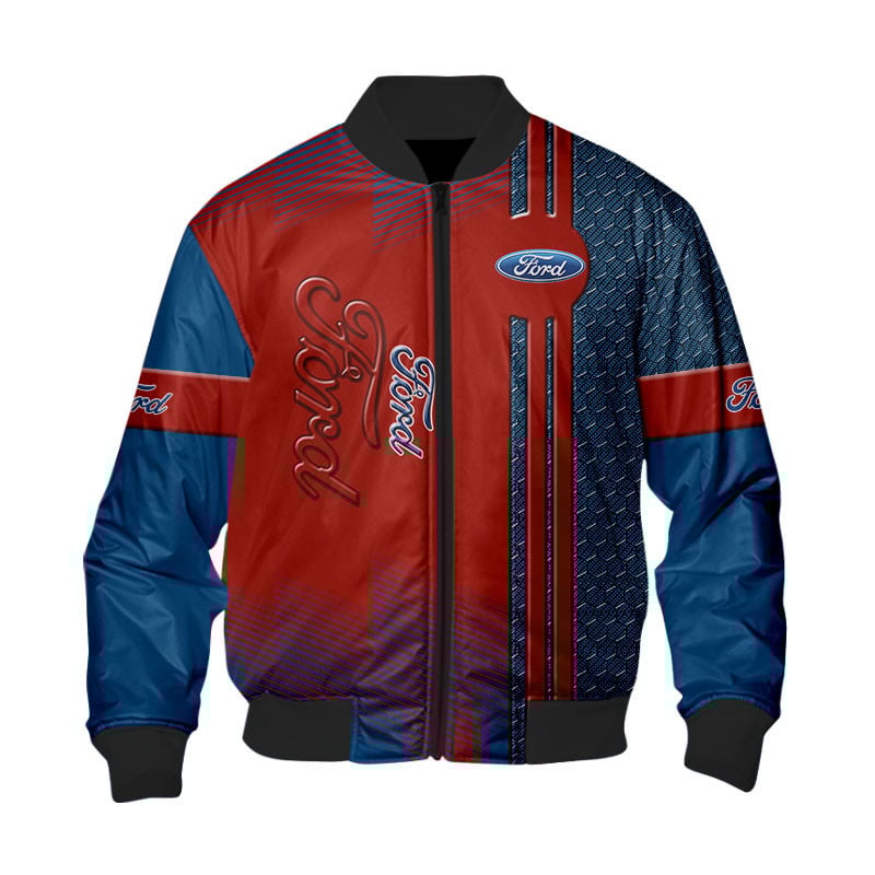 Sportswearmerch Ford Car Personalized Fashion Bomber Jacket For Fan