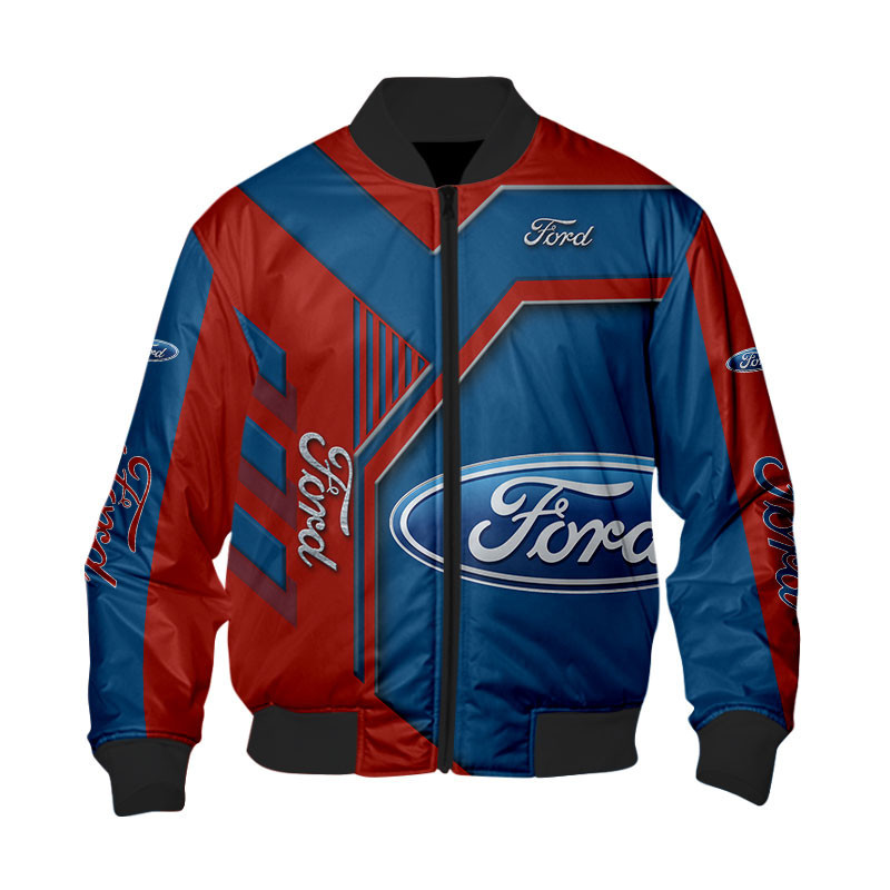Sportswearmerch Ford Car Personalized Fashion Bomber Jacket For Fan
