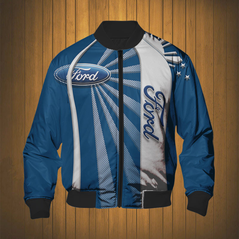Sportswearmerch Ford Car Personalized Fashion Bomber Jacket For Fan
