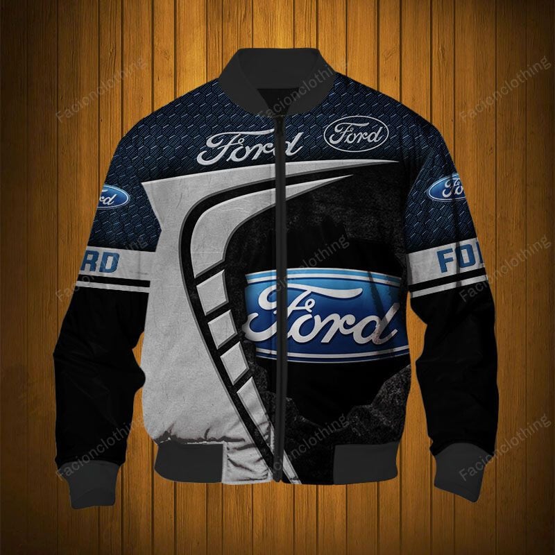 Sportswearmerch Ford Car Personalized Fashion Bomber Jacket For Fan