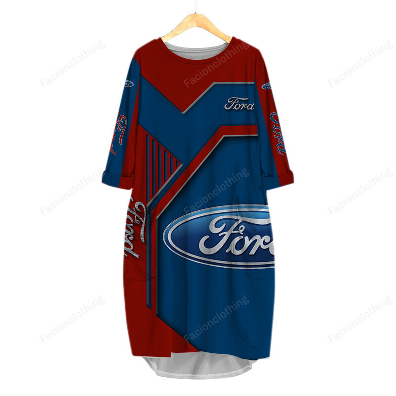 Sportswearmerch Ford Car Personalized Fashion Pocket Dress For Fan