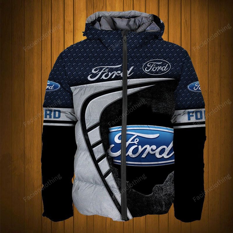 Sportswearmerch Ford Car Personalized Fashion Puffer Jacket For Fan