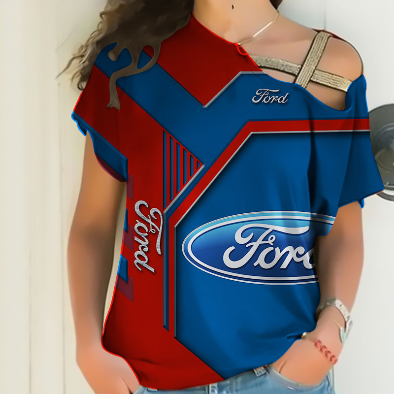 Sportswearmerch Ford Car Personalized Fashion Strapless Short Sleeve For Fan