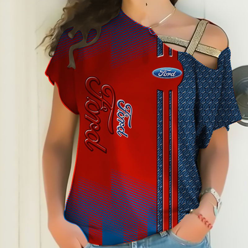 Sportswearmerch Ford Car Personalized Fashion Strapless Short Sleeve For Fan