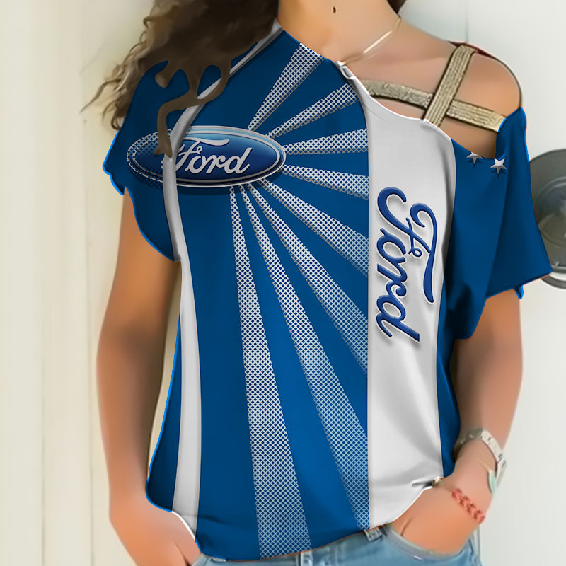 Sportswearmerch Ford Car Personalized Fashion Strapless Short Sleeve For Fan