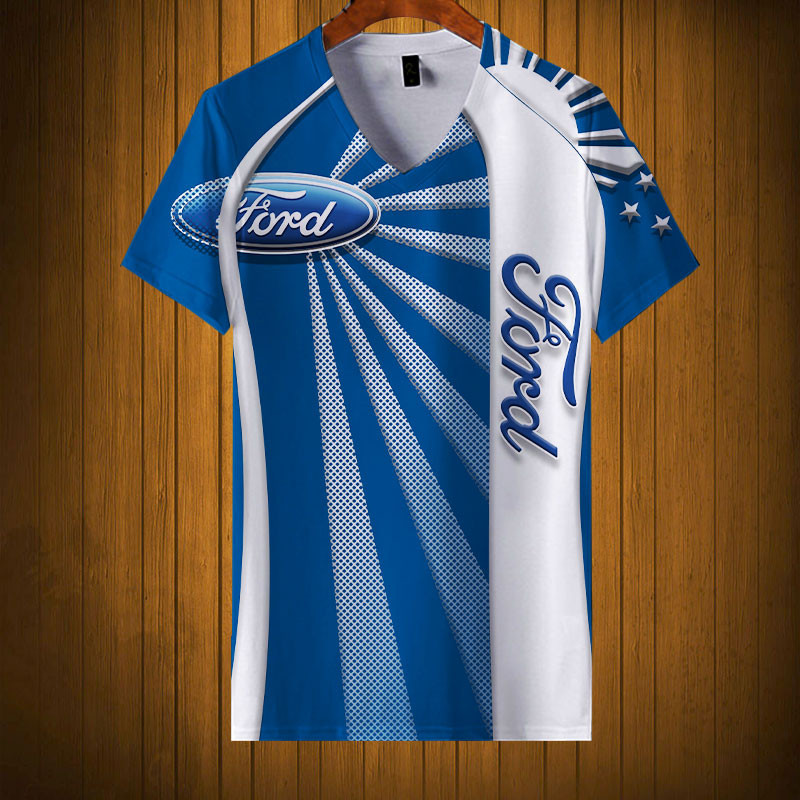 Sportswearmerch Ford Car Personalized Fashion V-neck Women T-shirt For Fan