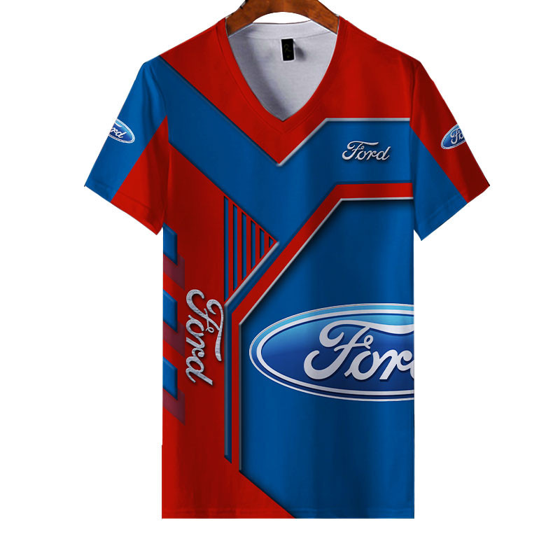 Sportswearmerch Ford Car Personalized Fashion V-neck Women T-shirt For Fan