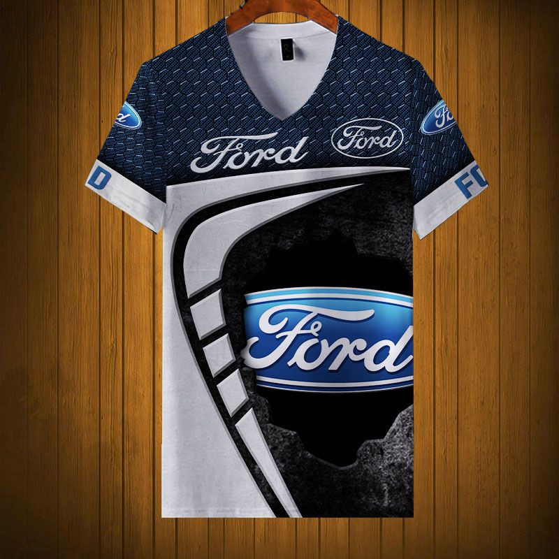 Sportswearmerch Ford Car Personalized Fashion V-neck Women T-shirt For Fan