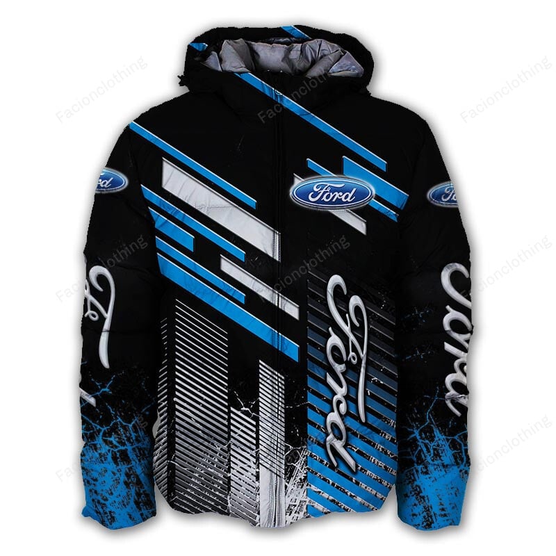Sportswearmerch Ford Car Personalized Puffer Jacket For Fan