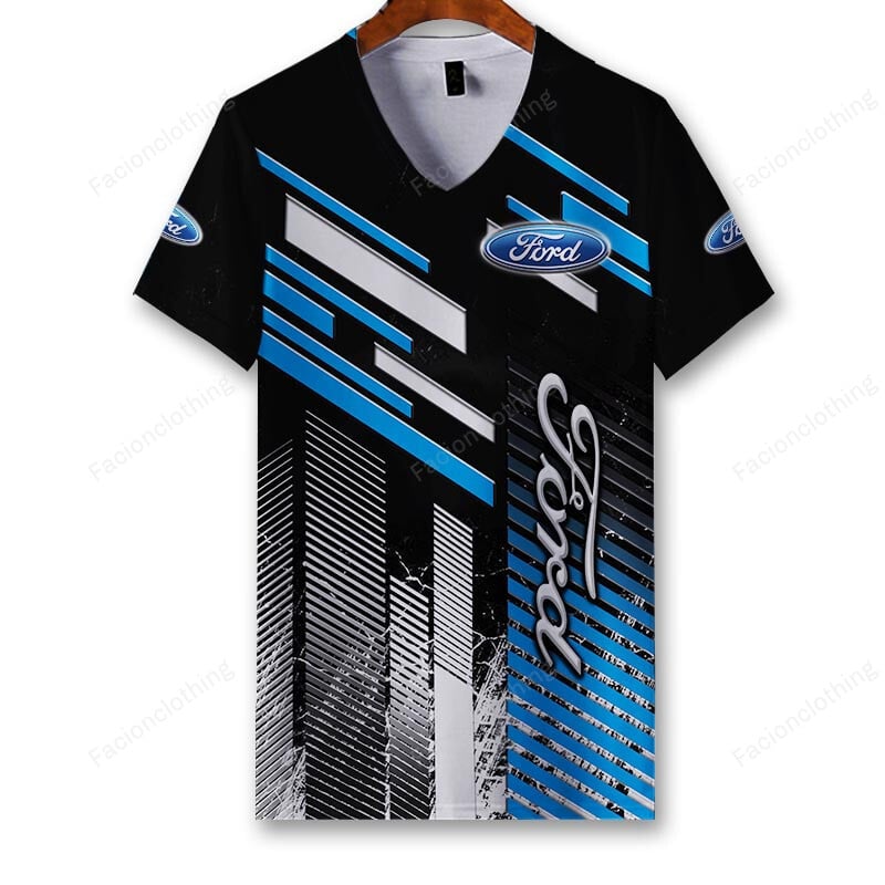 Sportswearmerch Ford Car Personalized V-neck Women T-shirt For Fan