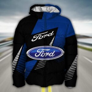 Sportswearmerch Ford Car Puffer Jacket For Fan