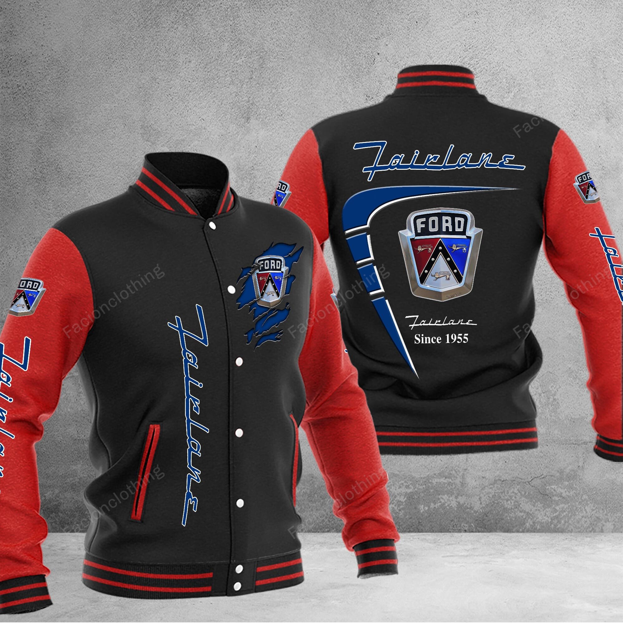 Sportswearmerch Ford Fairlane Car Baseball Jacket Personalized For Fan