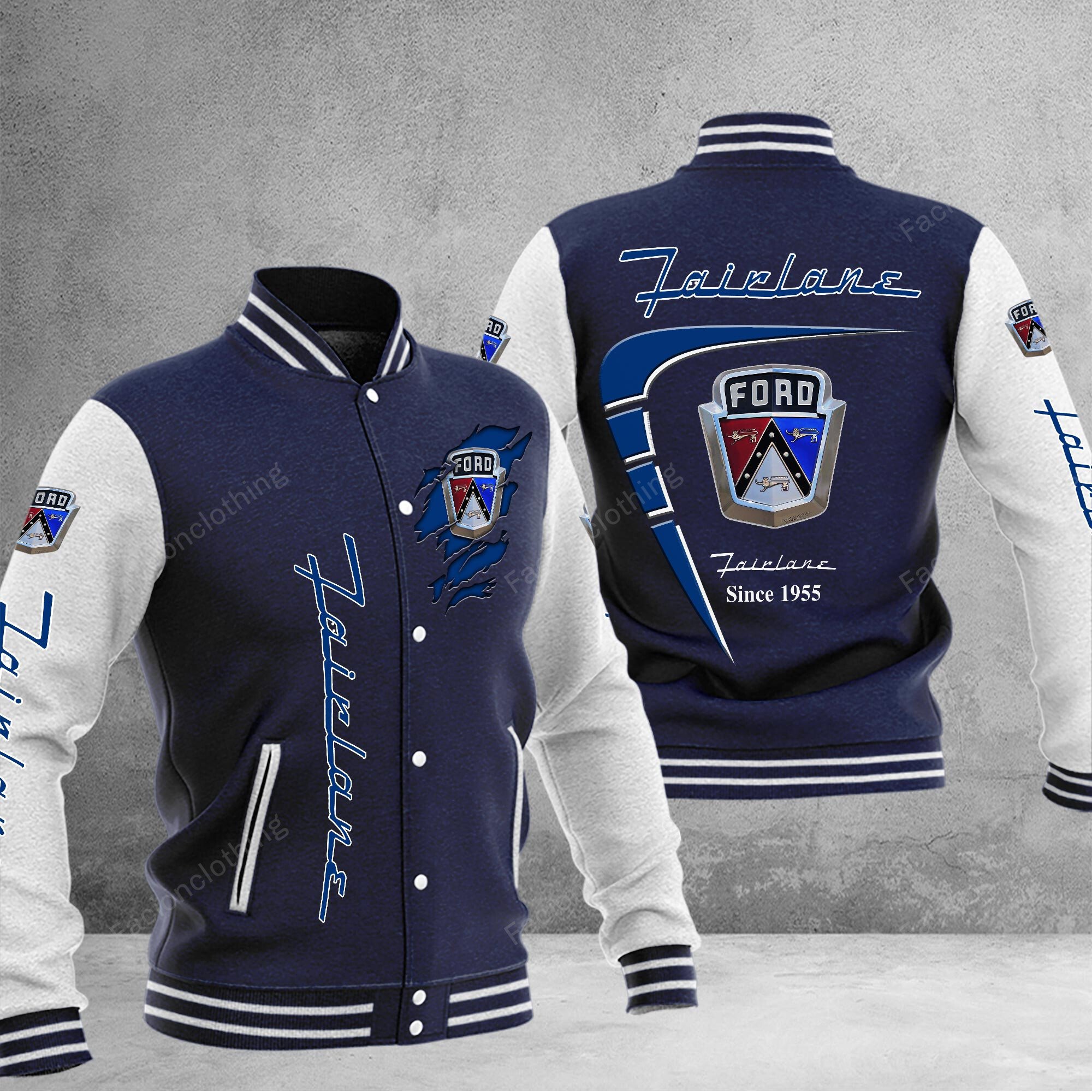 Sportswearmerch Ford Fairlane Car Baseball Jacket Personalized For Fan