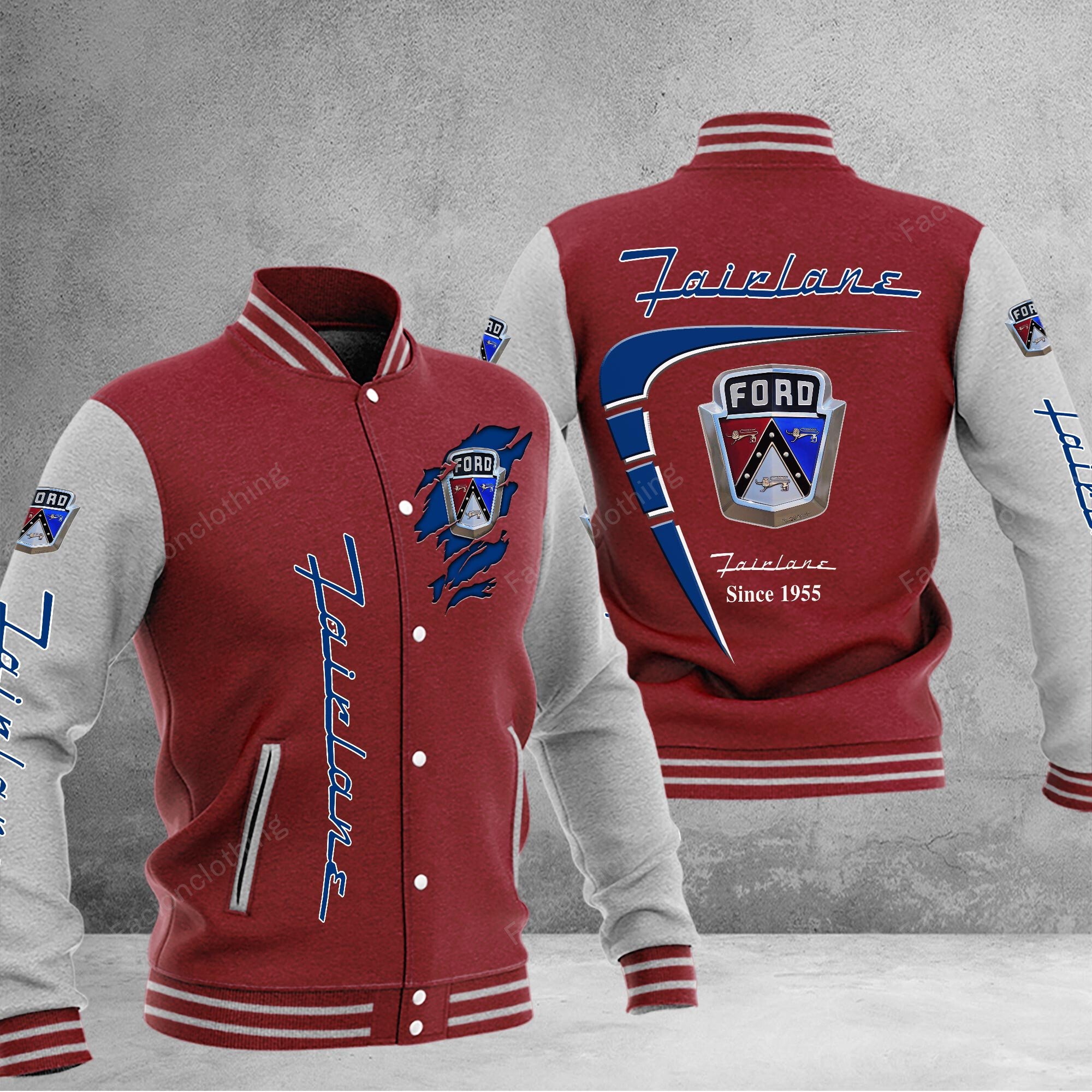 Sportswearmerch Ford Fairlane Car Baseball Jacket Personalized For Fan