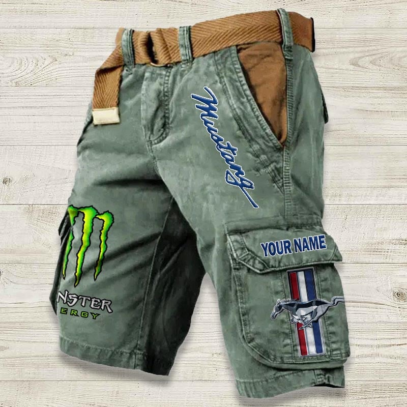 Sportswearmerch Ford-Mustang Car Denim Short For Fan