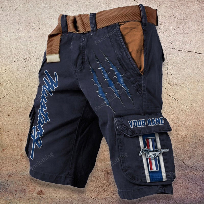 Sportswearmerch Ford-Mustang Car Denim Short For Fan