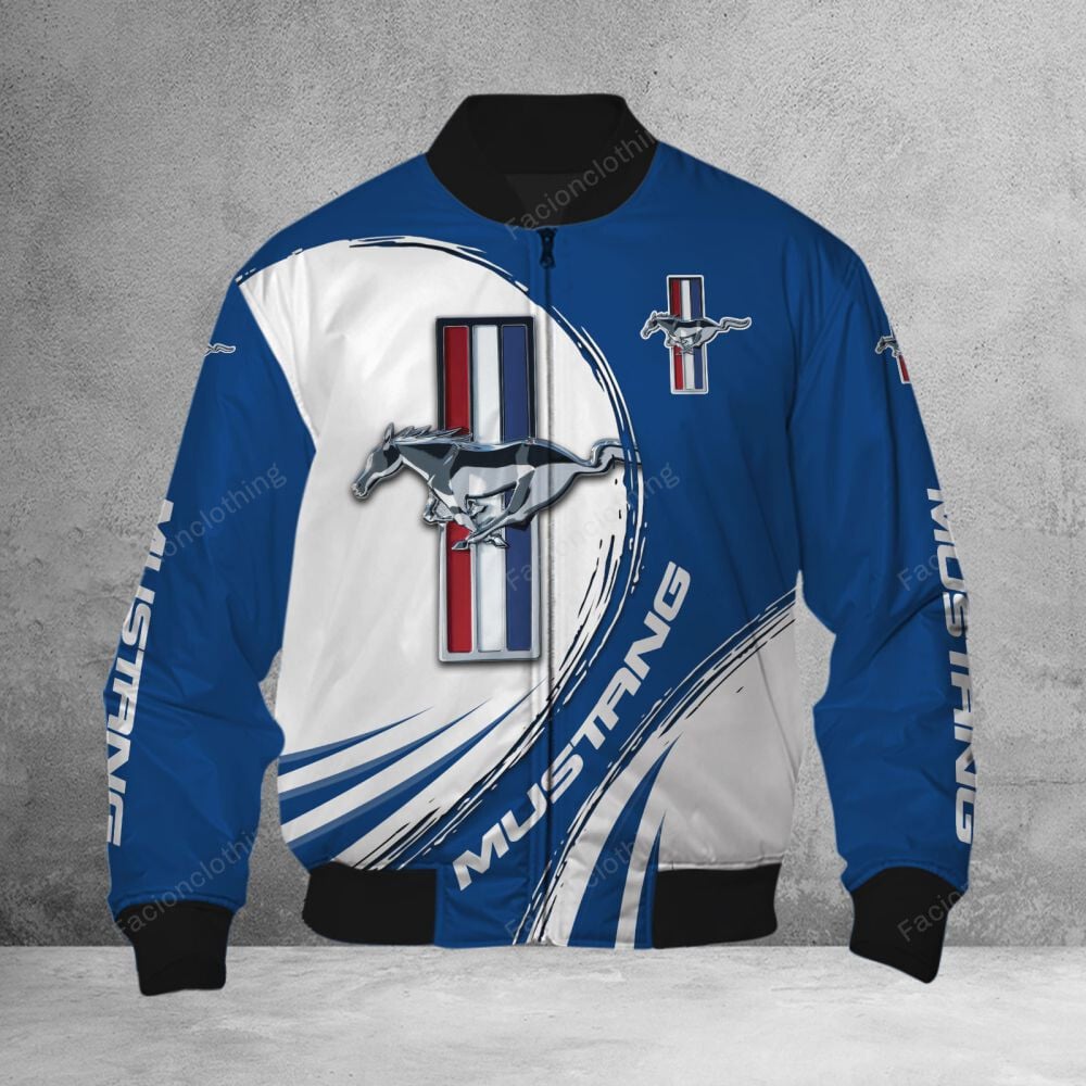 Sportswearmerch Ford Mustang Car Personalized Bomber Jacket For Fan