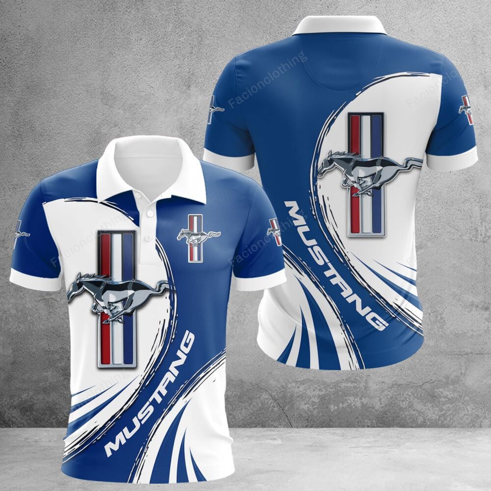 Sportswearmerch Ford Mustang Car Personalized Polo Shirt For Fan