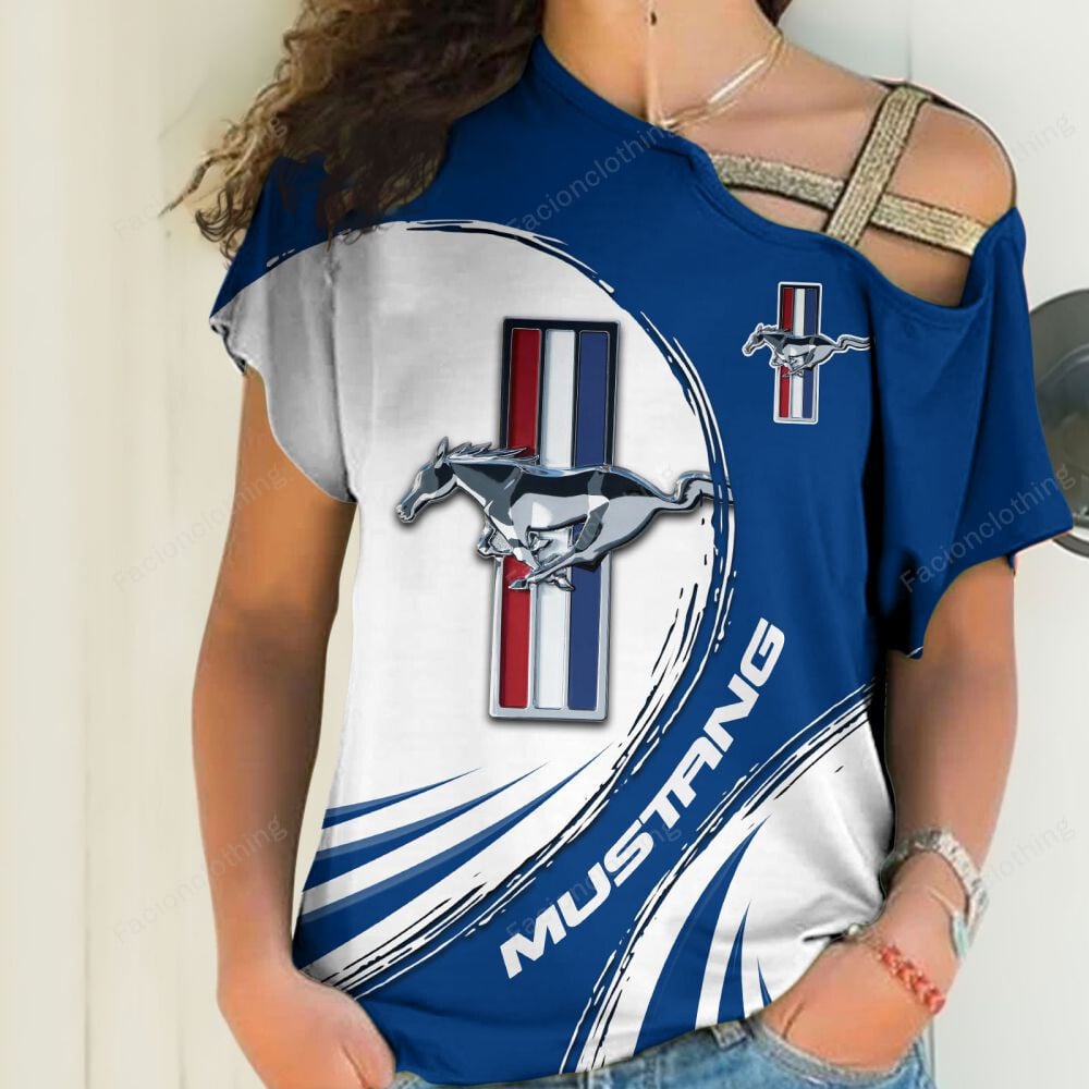 Sportswearmerch Ford Mustang Car Personalized Strapless Short Sleeve For Fan