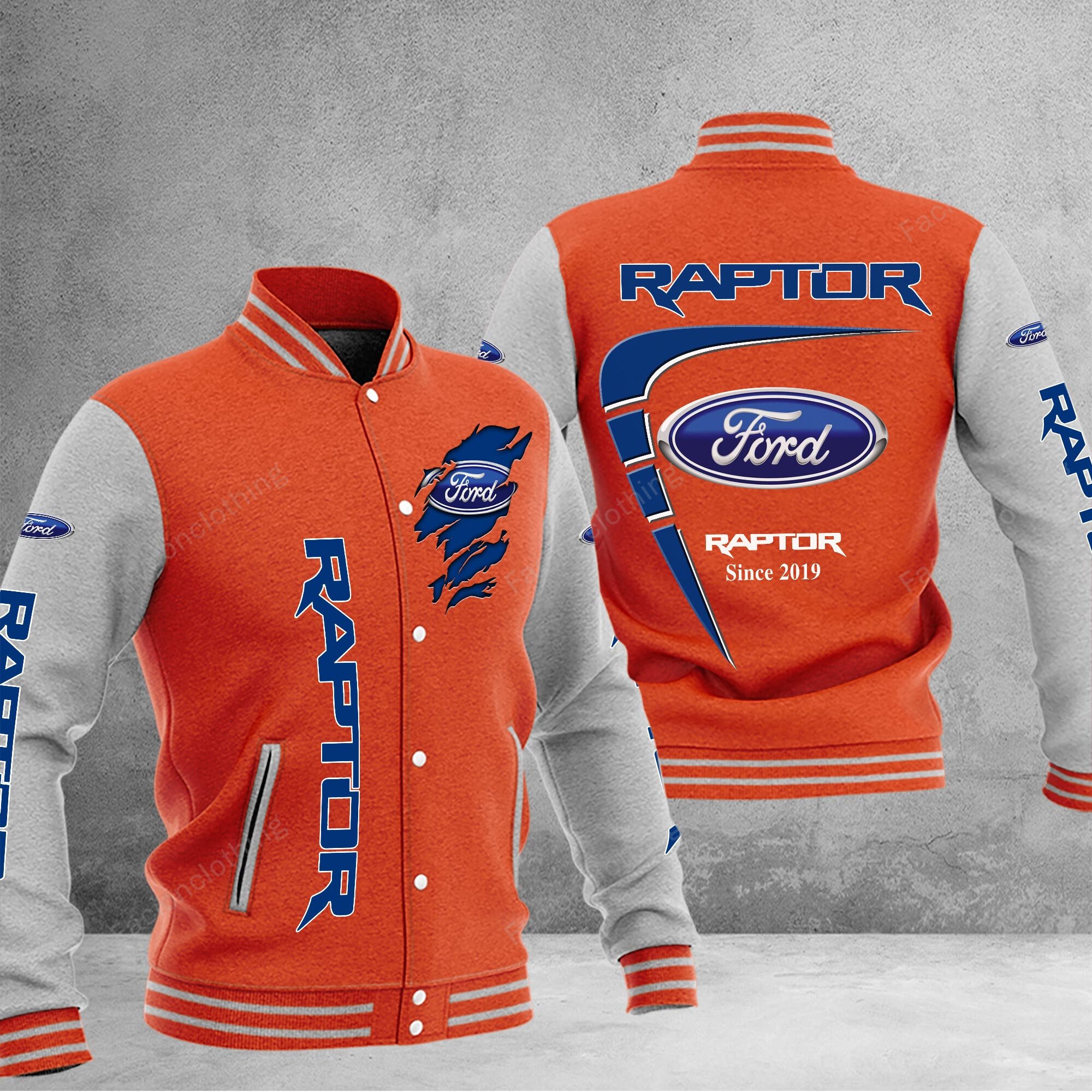 Sportswearmerch Ford Raptor Car Personalized Baseball Jacket For Fan