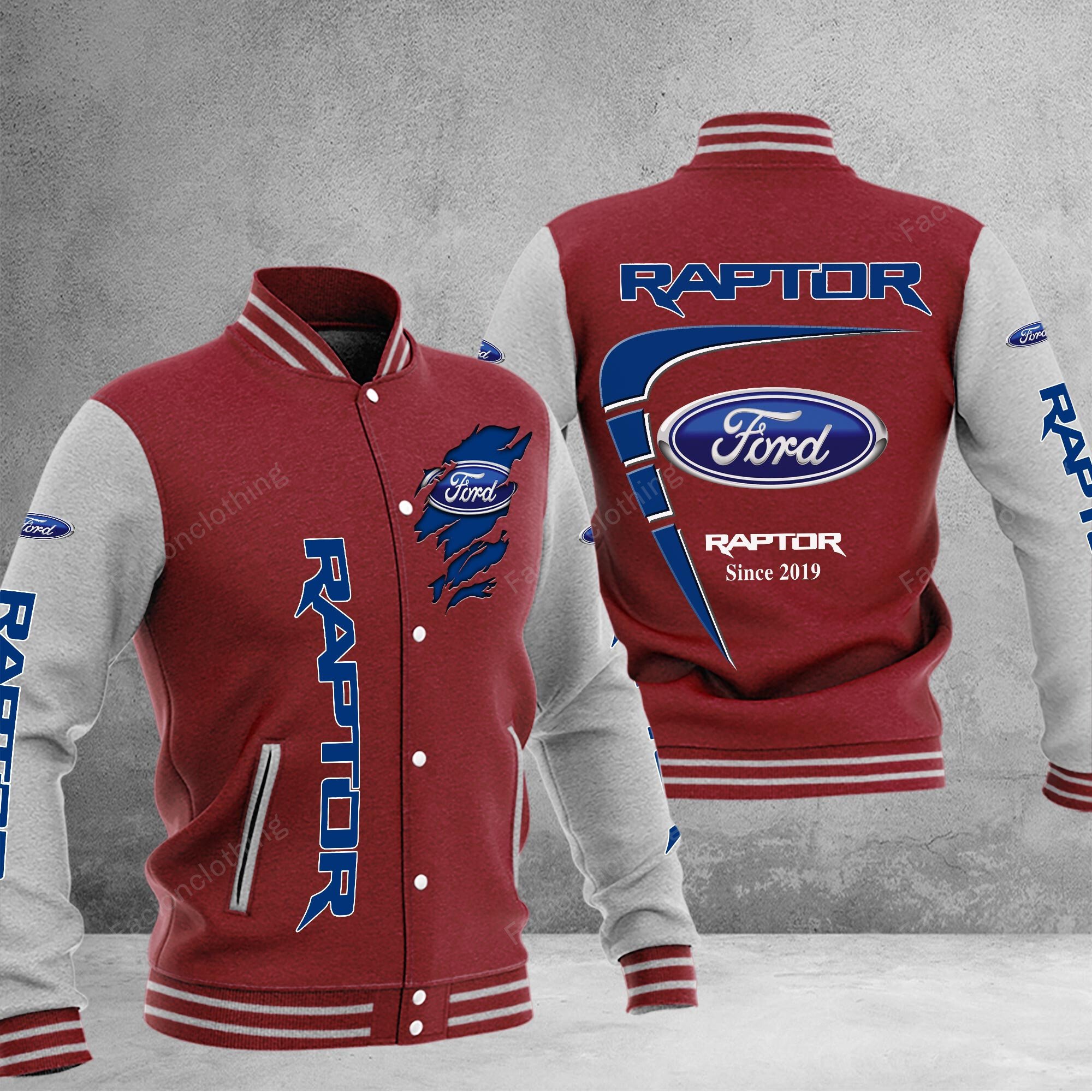 Sportswearmerch Ford Raptor Car Personalized Baseball Jacket For Fan