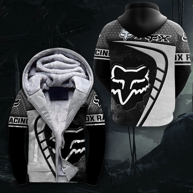 Sportswearmerch Fox Racing Motorcycle Personalized Fashion Fleece Zip Hoodie Jacket For Fan