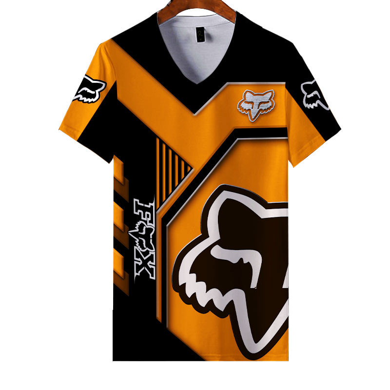 Sportswearmerch Fox Racing Motorcycle Personalized Fashion V-neck Women T-shirt For Fan