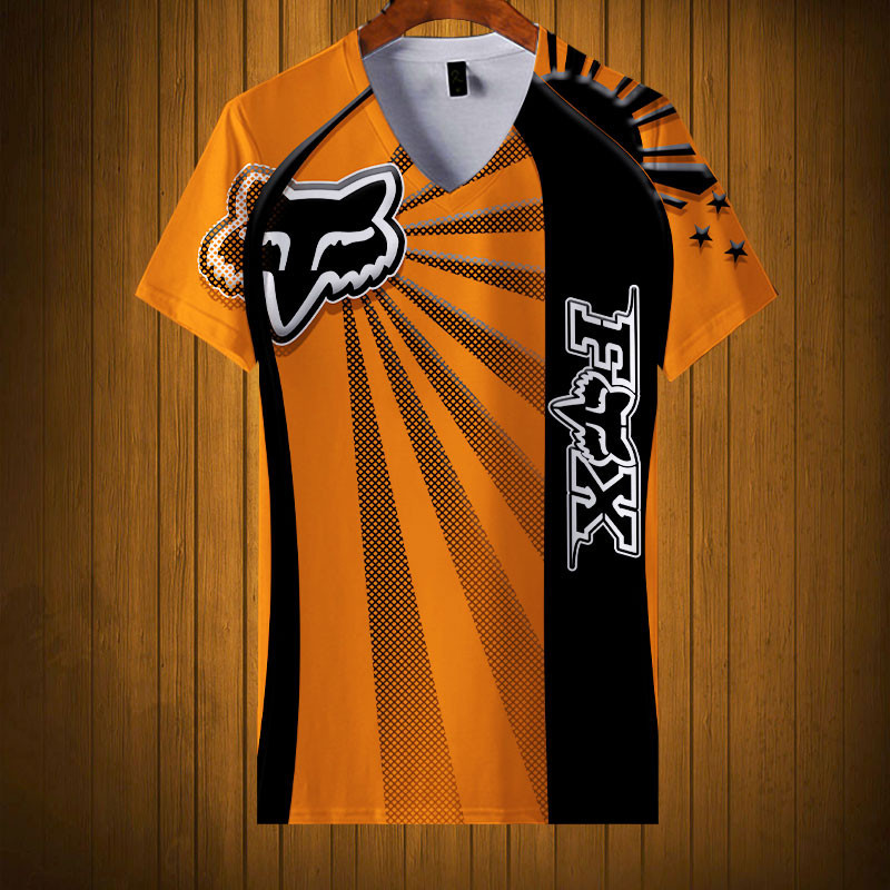 Sportswearmerch Fox Racing Motorcycle Personalized Fashion V-neck Women T-shirt For Fan