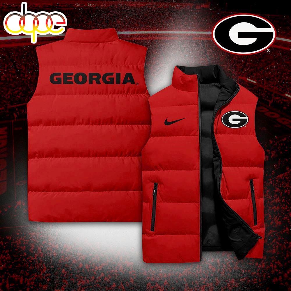 Sportswearmerch Georgia Bulldogs NCAA 2024 Personalized Sleeveless Puffer Jacket For Fan