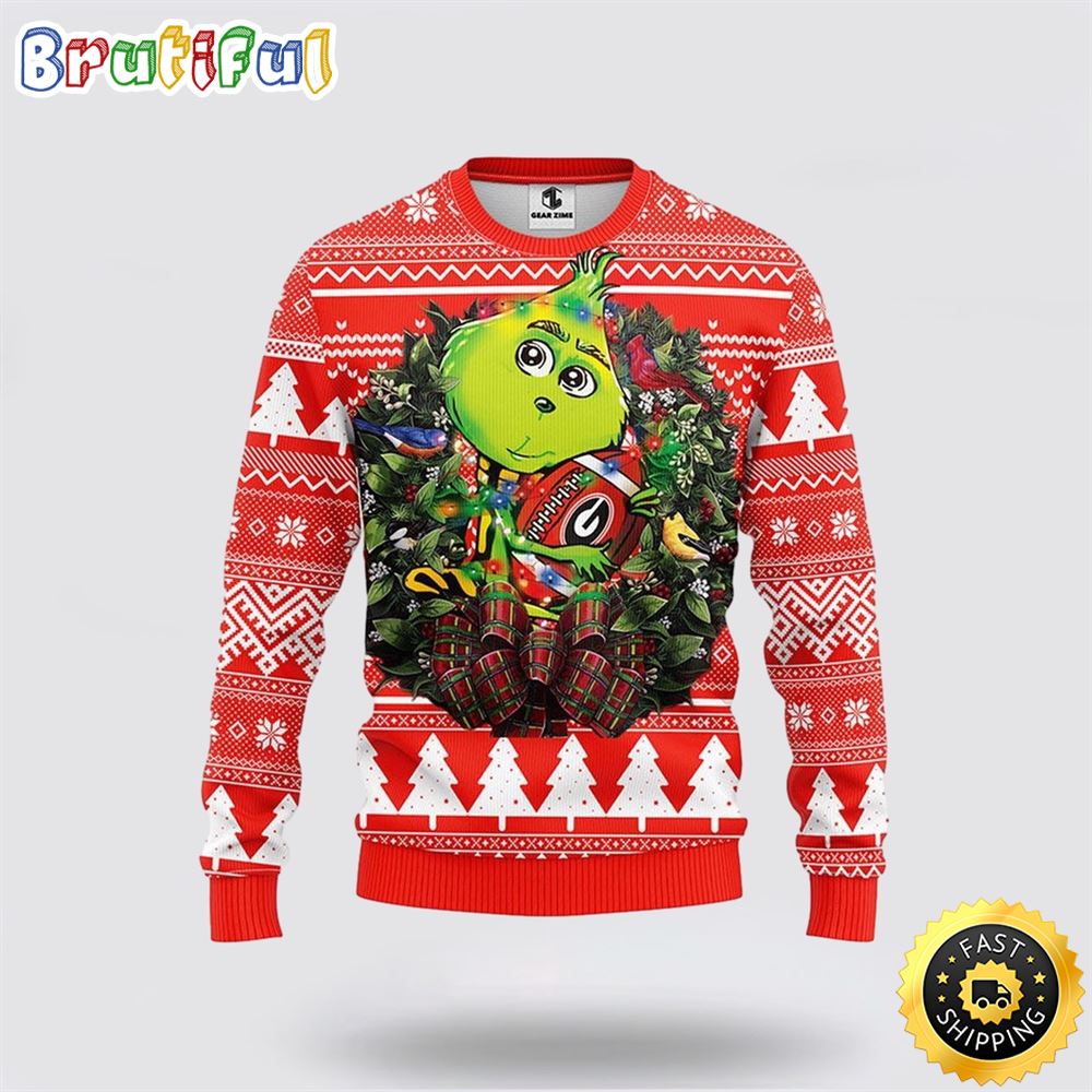 Sportswearmerch Georgia Bulldogs NCAA And Grinch Christmas Sweater For Fan