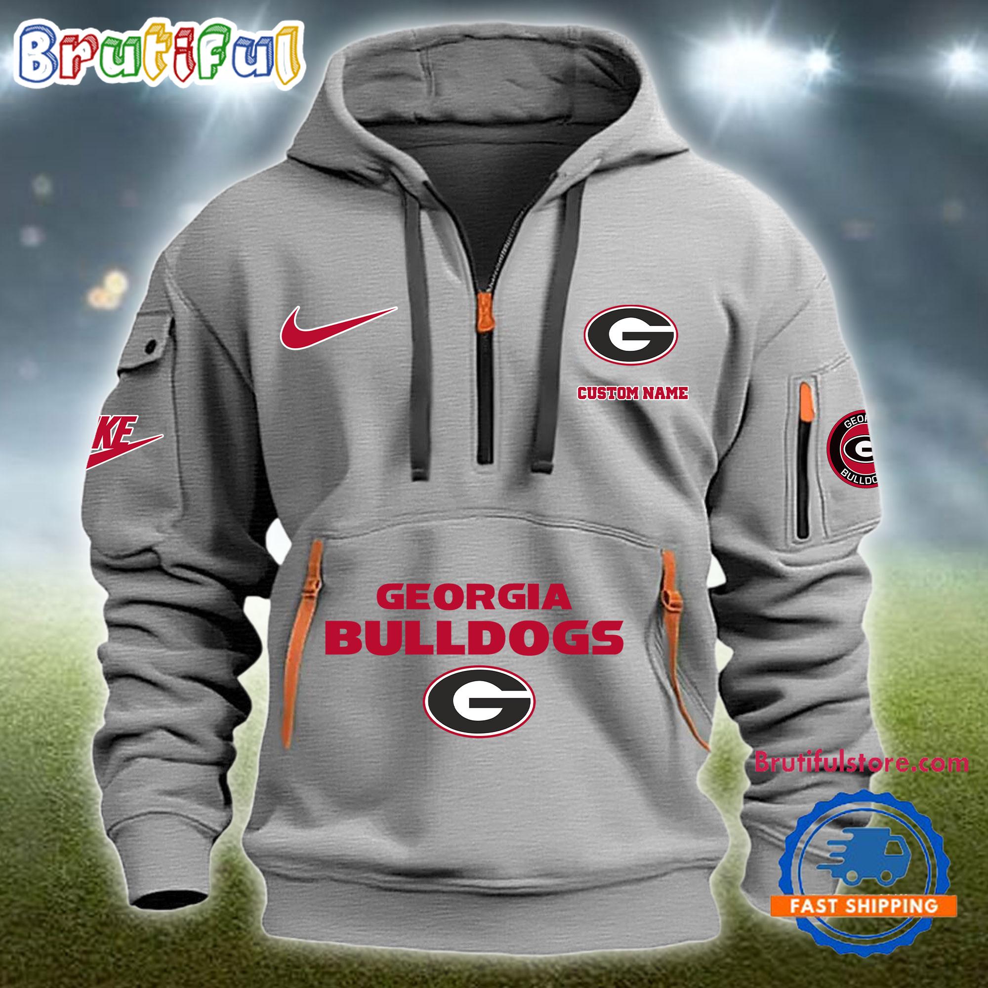 Sportswearmerch Georgia Bulldogs NCAA Half Zip Hoodie For Fan