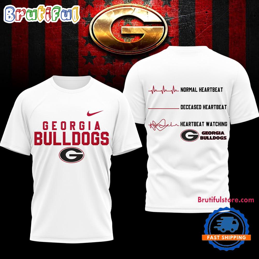 Sportswearmerch Georgia Bulldogs NCAA Heartbeat T-Shirt For Fan