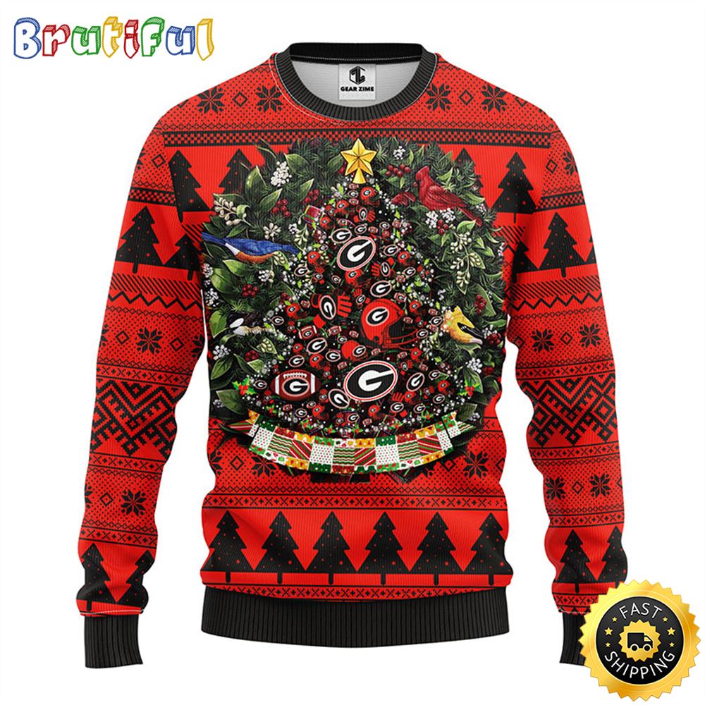 Sportswearmerch Georgia Bulldogs NCAA Personalized Christmas Sweater For Fan