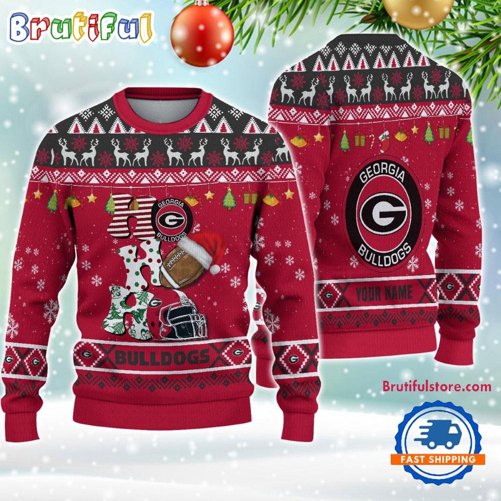 Sportswearmerch Georgia Bulldogs NCAA Personalized Christmas Sweater For Fan