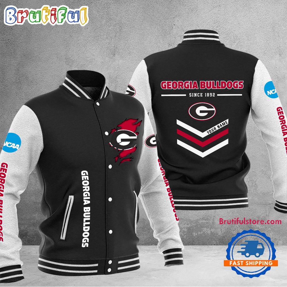 Sportswearmerch Georgia Bulldogs NCAA Personalized Personalized Baseball Jacket For Fan