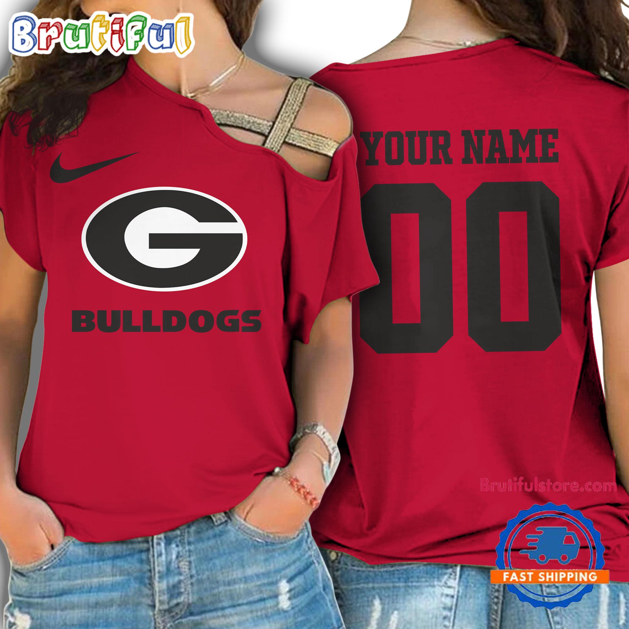 Sportswearmerch Georgia Bulldogs NCAA Strapless Sleeve Short For Fan