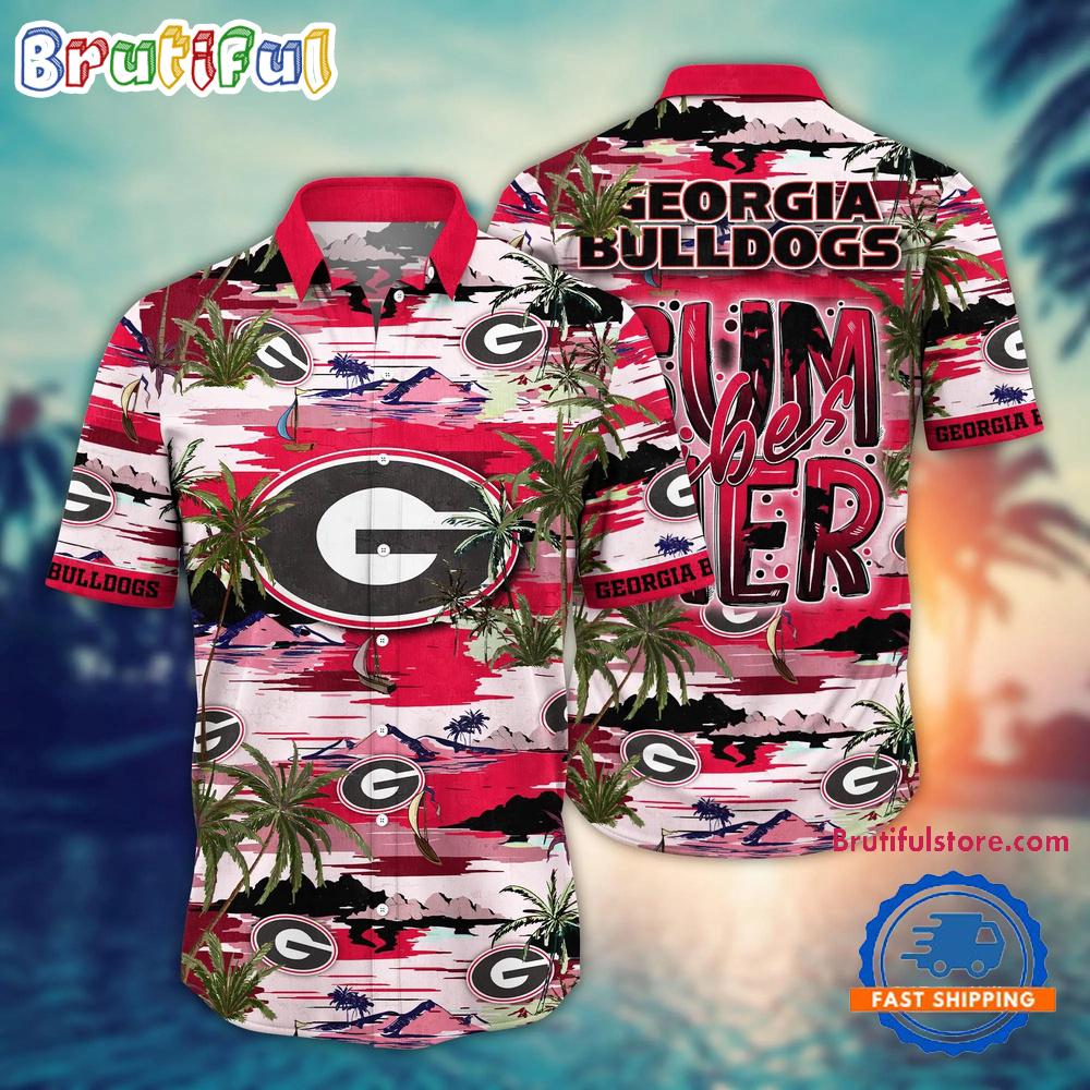 Sportswearmerch Georgia Bulldogs NCAA Summer Beach Personalized Hawaiian Shirt For Fan