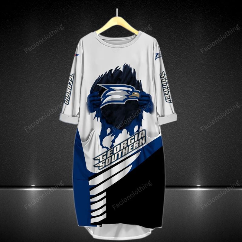 Sportswearmerch Georgia Southern Eagles NCAA Personalized Pocket Tanktop For Fan