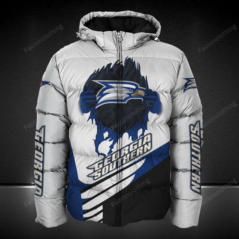 Sportswearmerch Georgia Southern Eagles NCAA Personalized Puffer Jacket For Fan