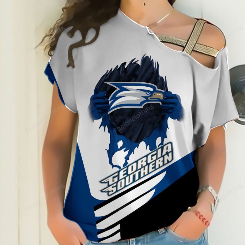 Sportswearmerch Georgia Southern Eagles NCAA Personalized Strapless Short Sleeve For Fan
